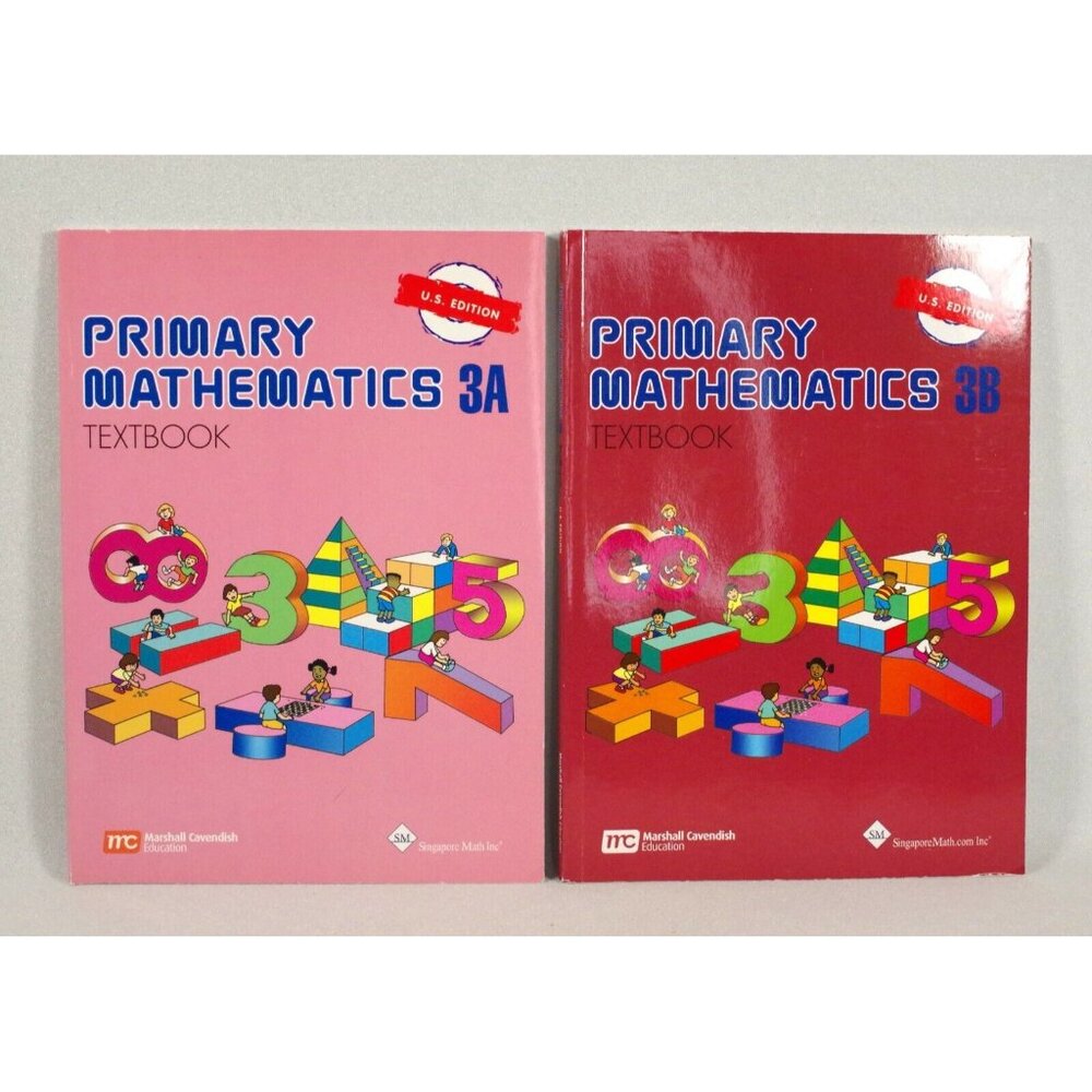 Singapore Math Primary Mathematics 3A and 3B US Edition Textbooks